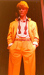 David Bowie's wax figure at Madame Tussauds dressed as in the "Serious Moonlight Tour"