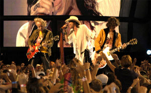 Aerosmith performs on the National Mall in Washington, DC, September 4, 2003