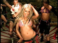 Aguilera in the music video for "Dirrty" (2002).