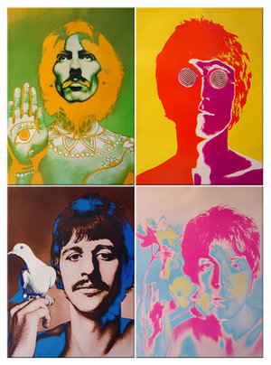 The eye-popping psychedelic portraits of The Beatles created by Richard Avedon in 1967.