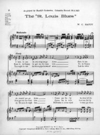 Sheet music from "St. Louis Blues" (1914)