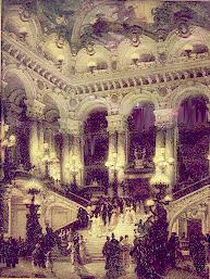 The foyer of Charles Garnier's OpÃ©ra, Paris, opened 1875.