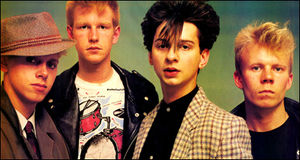 Depeche Mode, circa 1981. From left to right: Martin Gore, Andy Fletcher, Dave Gahan, Vince Clarke.