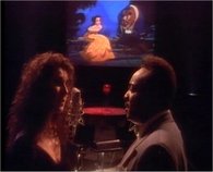 Céline Dion & Peabo Bryson in the music video of "Beauty And The Beast", Dion's real international breakthrough.