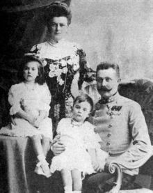 Archduke Franz Ferdinand (right) with his family.