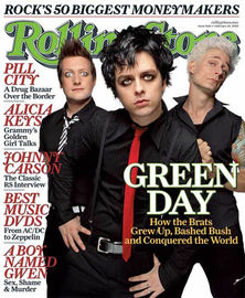 The February 2005 cover of "Rolling Stone" magazine featuring Green Day. © Rolling Stone/Time Warner.