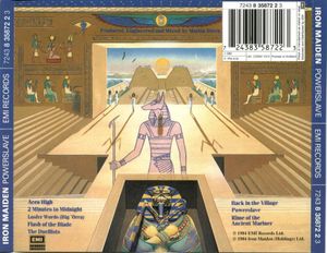 Back cover from Powerslave album