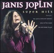 Janis Joplin singing, from the cover of the posthumous album Super Hits