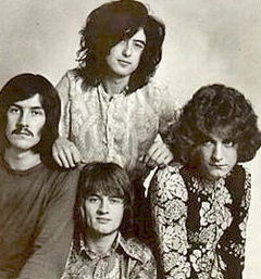 Counter-Clockwise from right: Robert Plant, Jimmy Page, John Bonham, and John Paul Jones