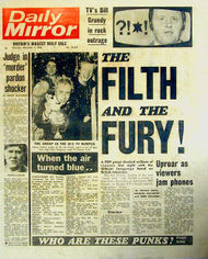 The cover of The Daily Mirror the day after the Grundy appearance.