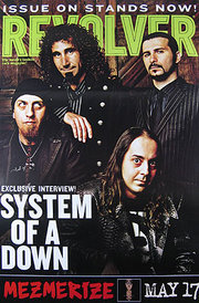 System of a Down on the cover of Revolver Magazine